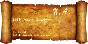 Némedi Andor névjegykártya