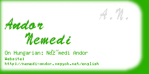 andor nemedi business card